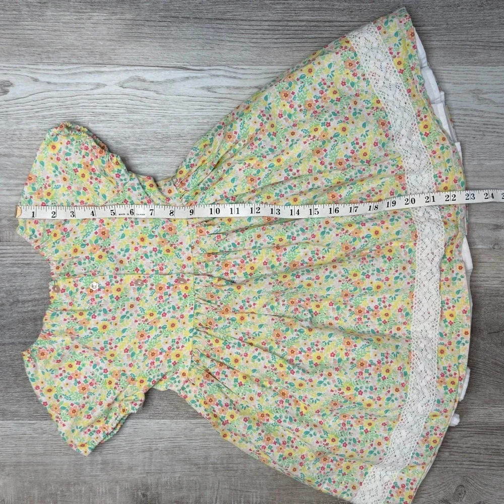 Shabby Chic Floral Delight Kids Dress Girls Size 5T Cottagecore Croquet